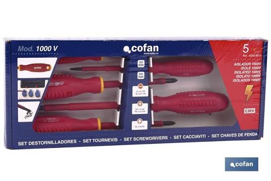 Juego Destornilladores 5-P COFAN Serie 6000
